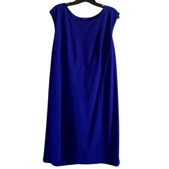 Chico’s So Slimming Royal Blue Sheath Large Size 14 Dress - Picture 1 of 6